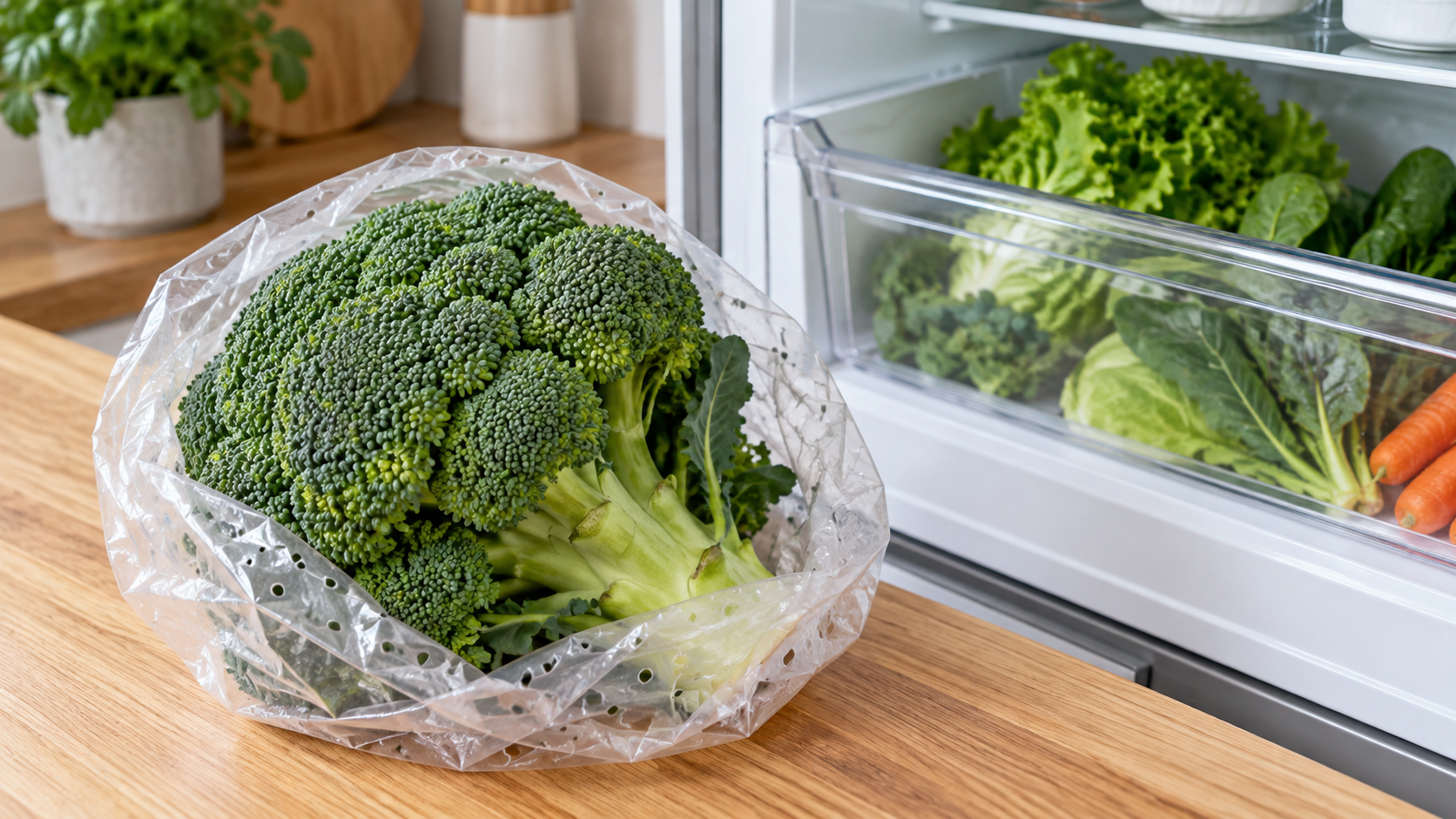 Broccoli proaspăt: cum îl păstrezi la frigider ca să nu se îngălbenească prea repede