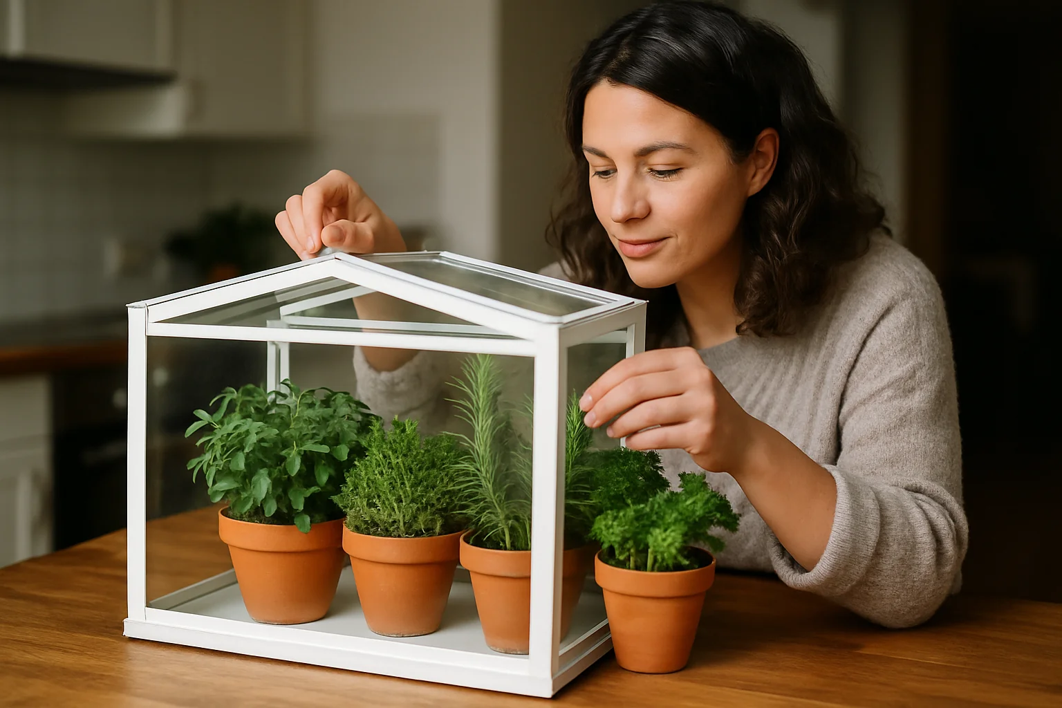 Ce plante aromatice poți crește în mini-seră acasă iarna