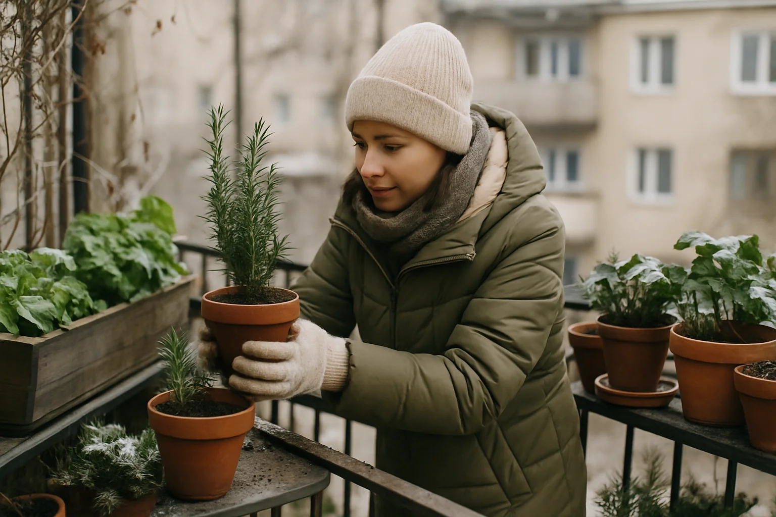 Cum să creezi un balcon sau mini-grădină eco iarna