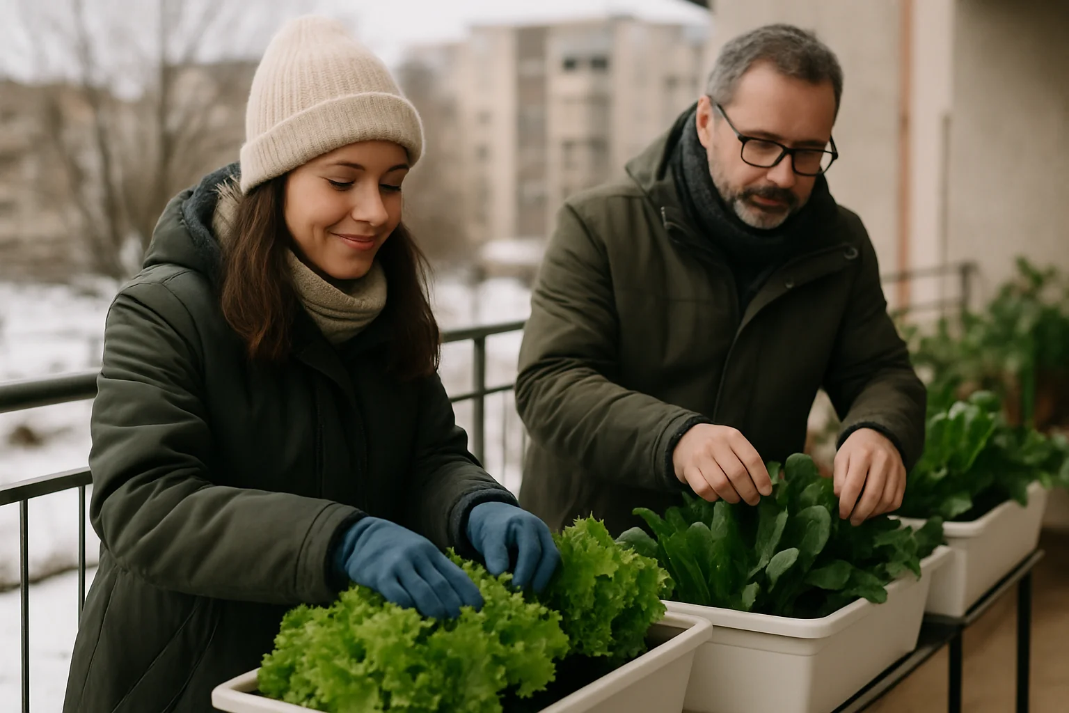 Cum să-ți cultivi salată și verdețuri în balcon iarna