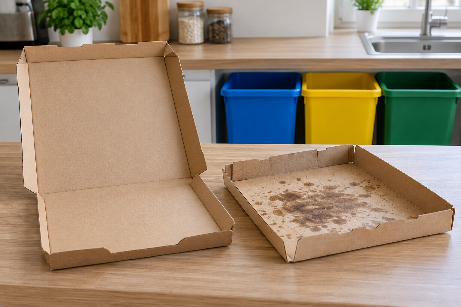 Cutia de pizza: când merge la carton și când nu trebuie pusă la reciclare