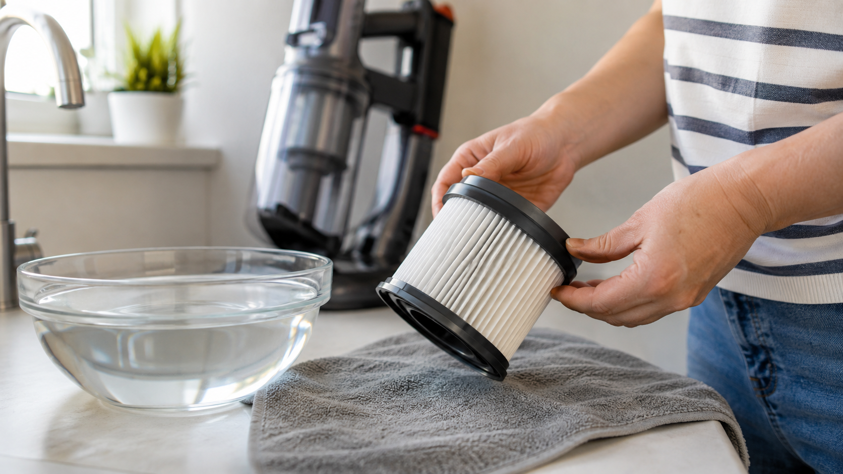 Filtru lavabil de aspirator: când spălarea nu mai este suficientă