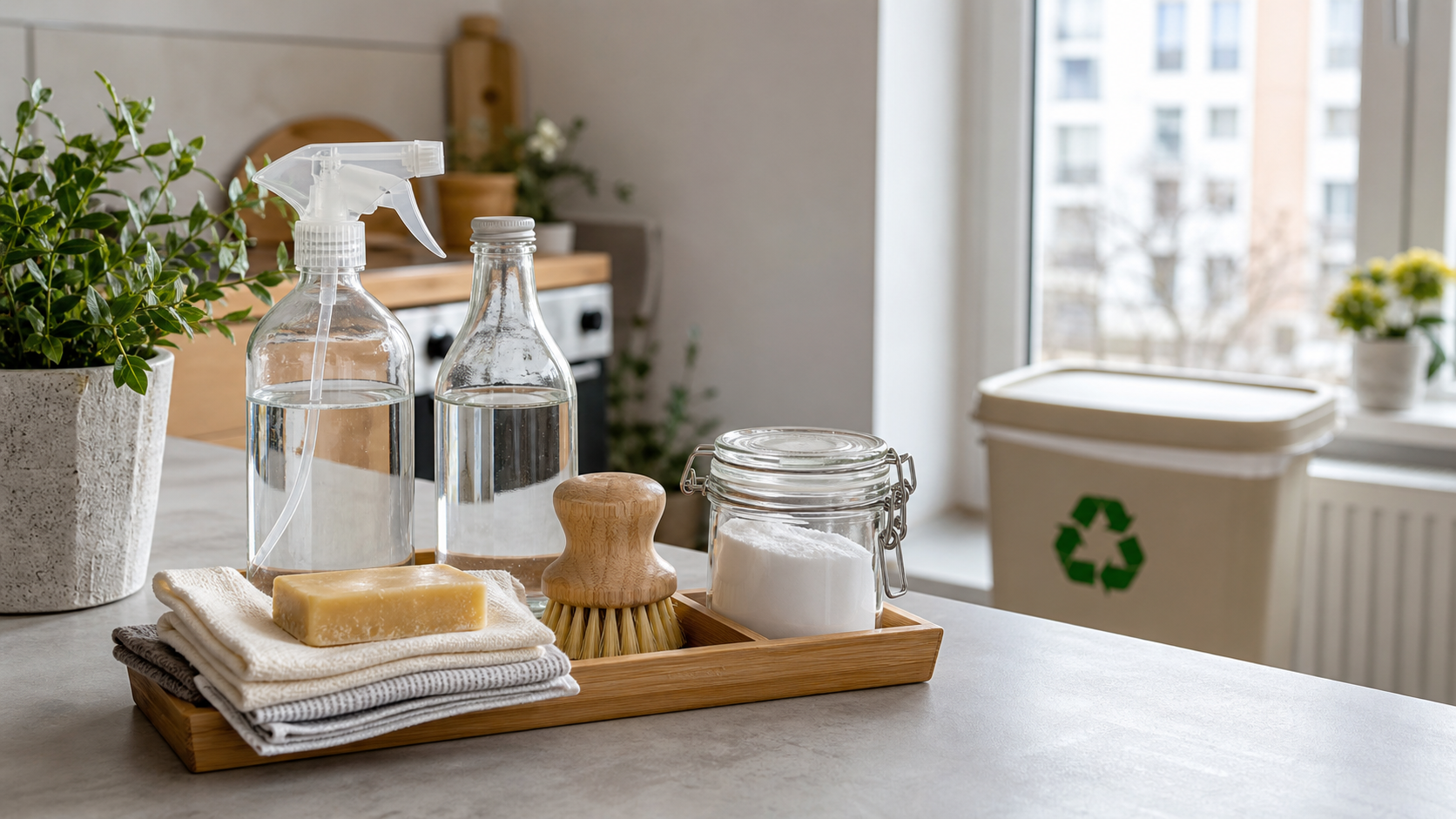 Kit de curatenie eco pentru apartament: ce merita sa ai si ce poti evita