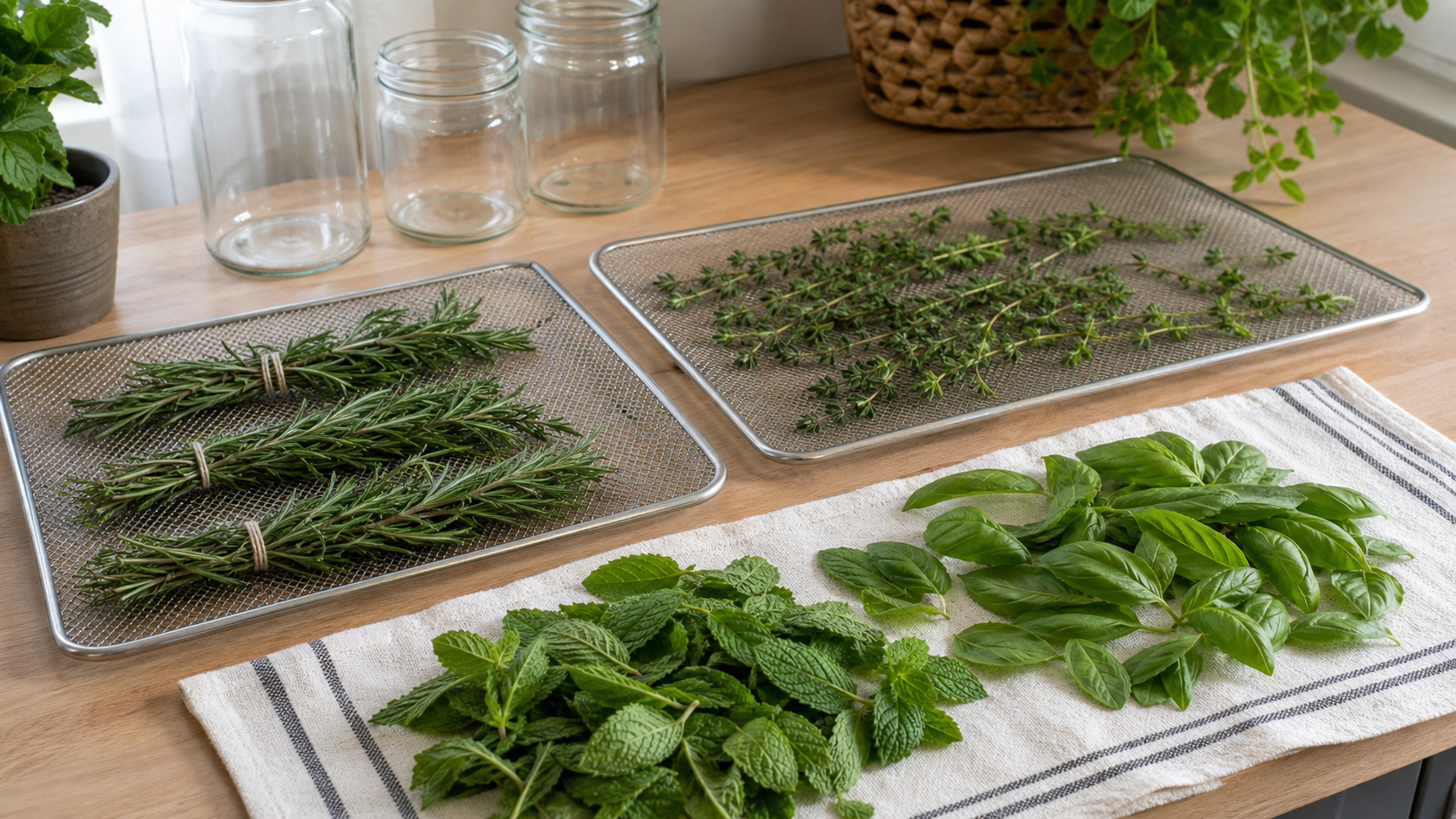 Cum usuci plantele aromatice acasă fără să prindă mucegai